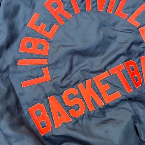 Vintage 80s Gretchen Libertyville Wildcats Basketball Bomber Jacket Varsity 90s - Picture 5 of 15